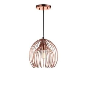 SAFAVIEH Lighting Deena Adjustable 1-light LED Copper Pendant 10.3"x10.3"x12.25